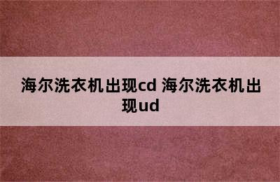 海尔洗衣机出现cd 海尔洗衣机出现ud